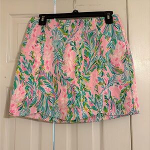 Lilly Pulitzer Pink and Green Floral Skort